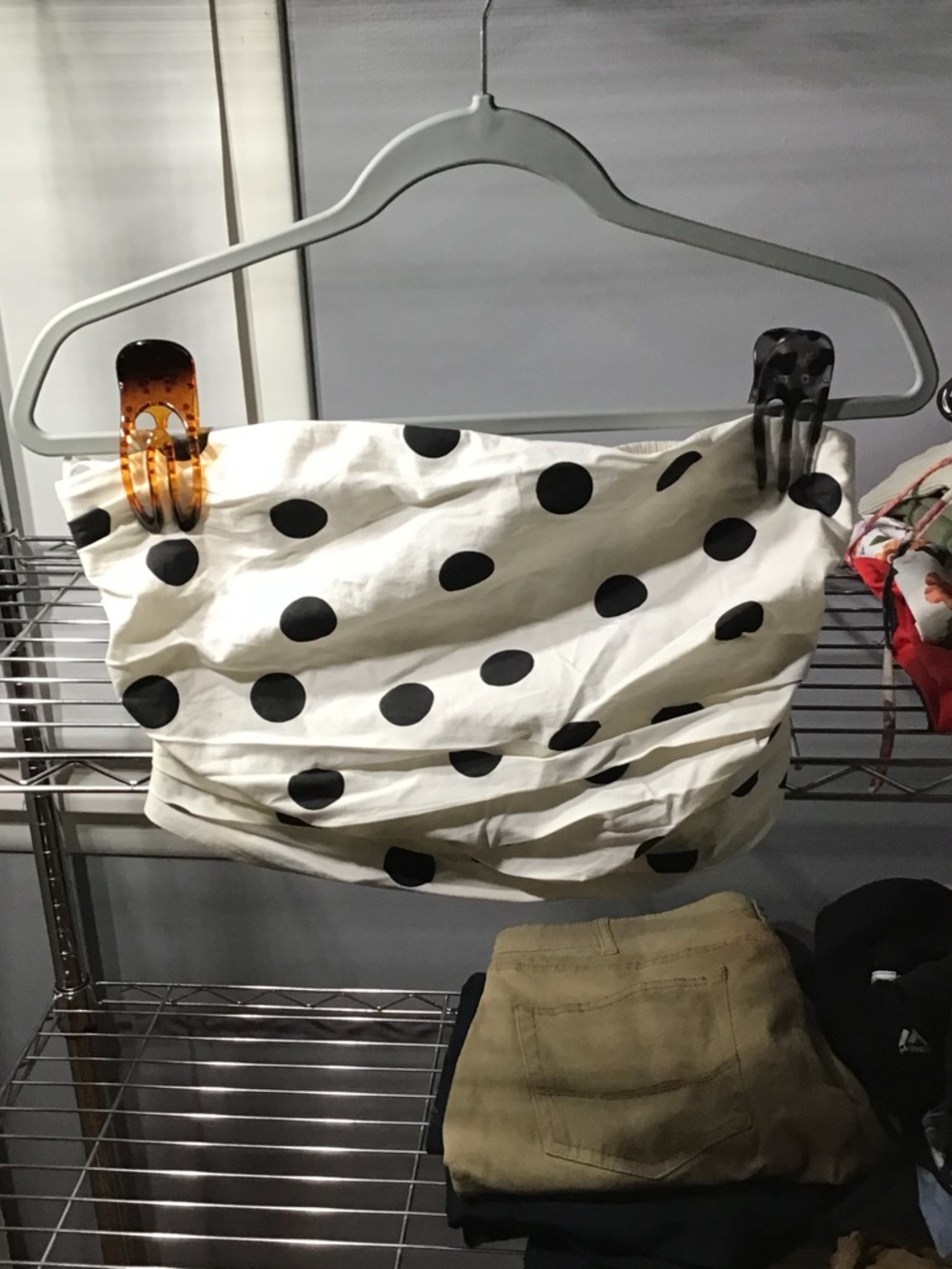 LOFT White Strapless Polka Dot Tube Top